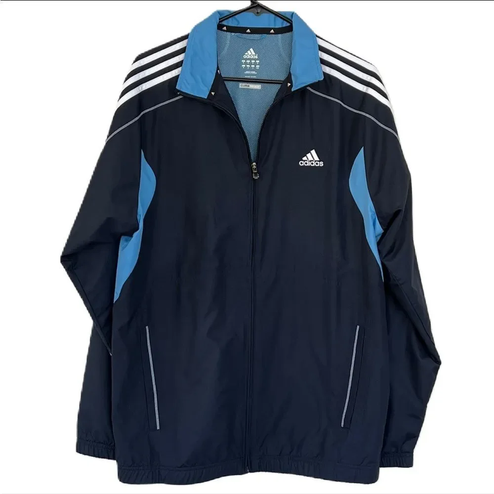 Adidas Mens Full Zip M Jacket  Climaproof Blue Jacket‎ Windbreaker
